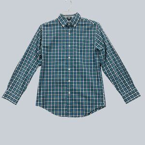 Mens Croft & Barrow Blue Plaid Long Sleeve Button-Down Shirt Men's S